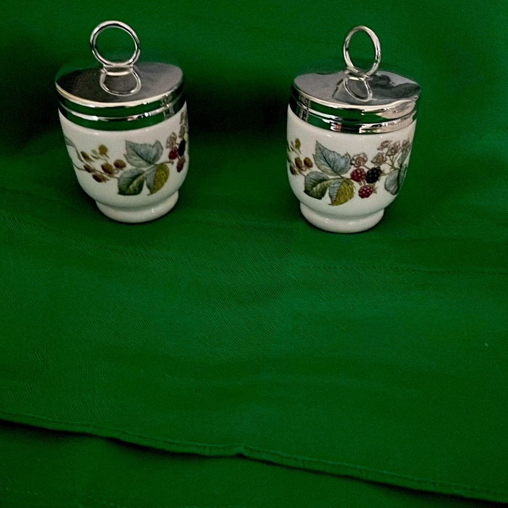 Egg coddler. Royal Worcester Lavinia Blackberry